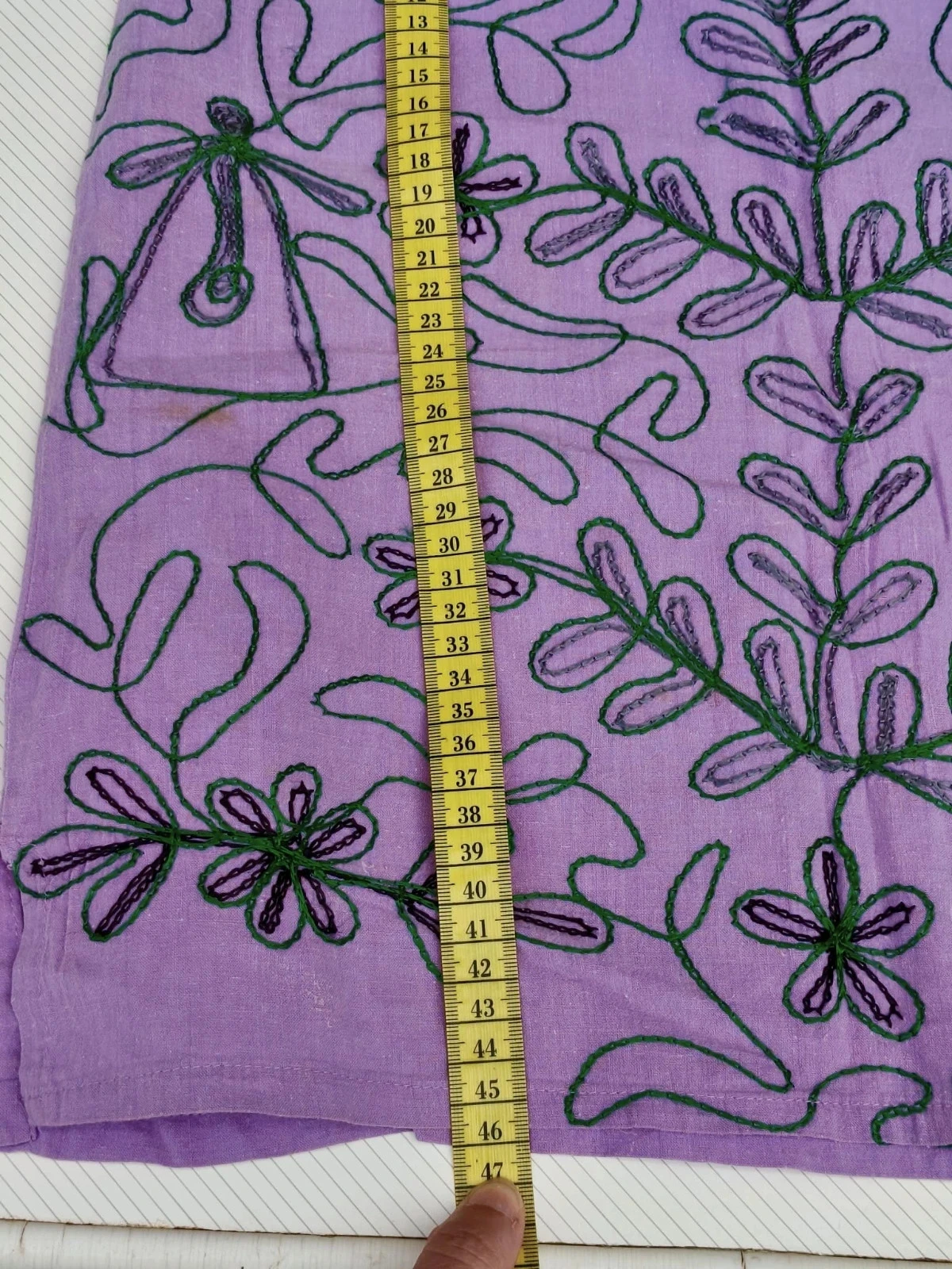 Lila geborduurde pareo rok – Maat M – 100% katoen – Gemaakt in Nepal 💜 – photo 10